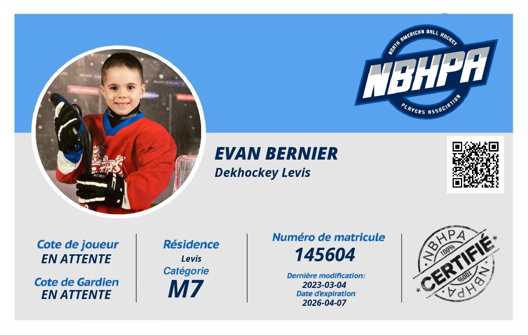 Evan Bernier