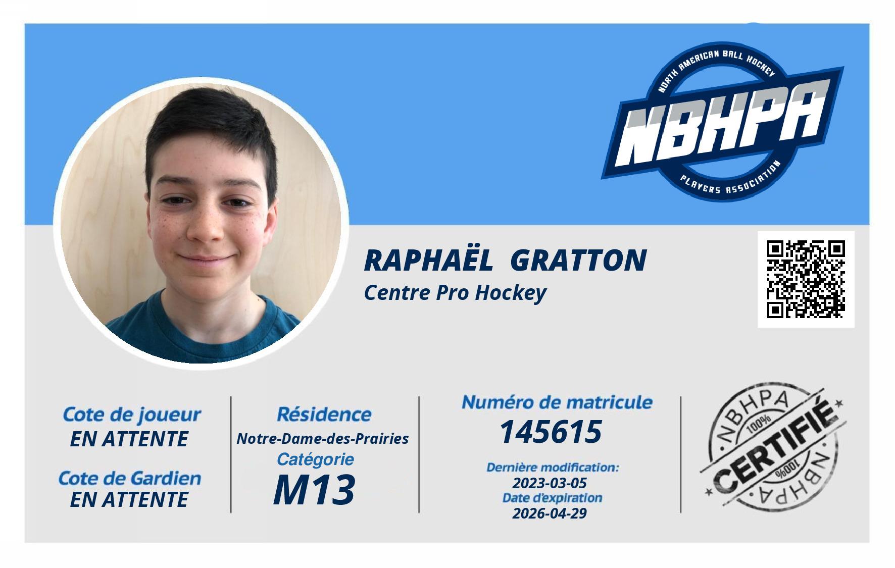 Raphaël  Gratton 