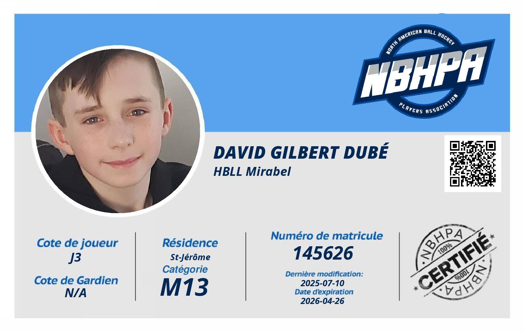 David Gilbert Dubé