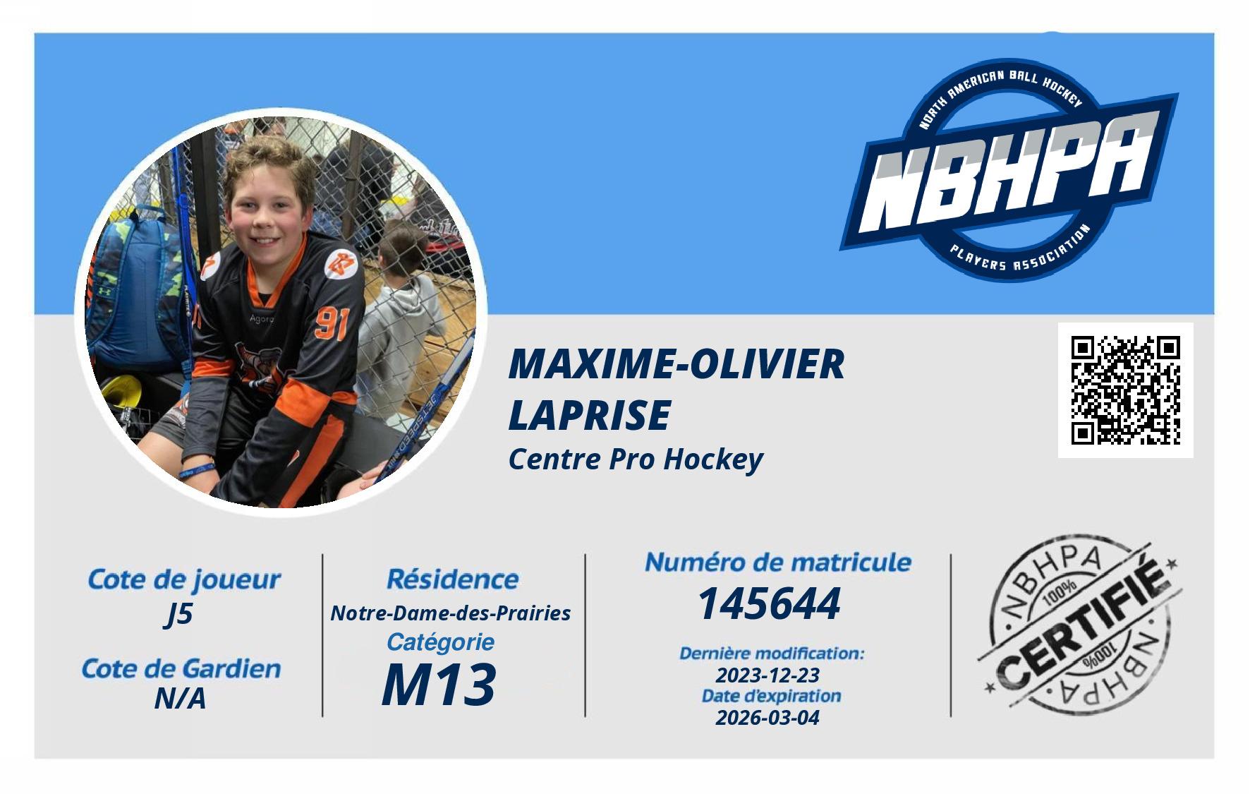 Maxime-Olivier Laprise