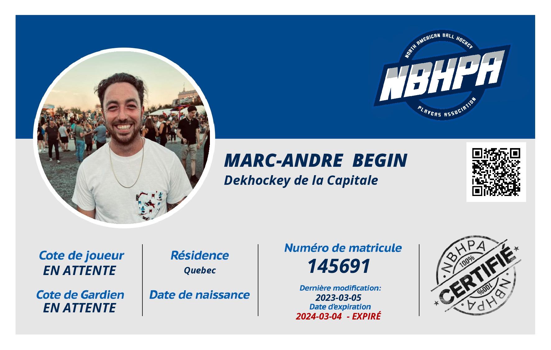 Marc-andre  Begin 