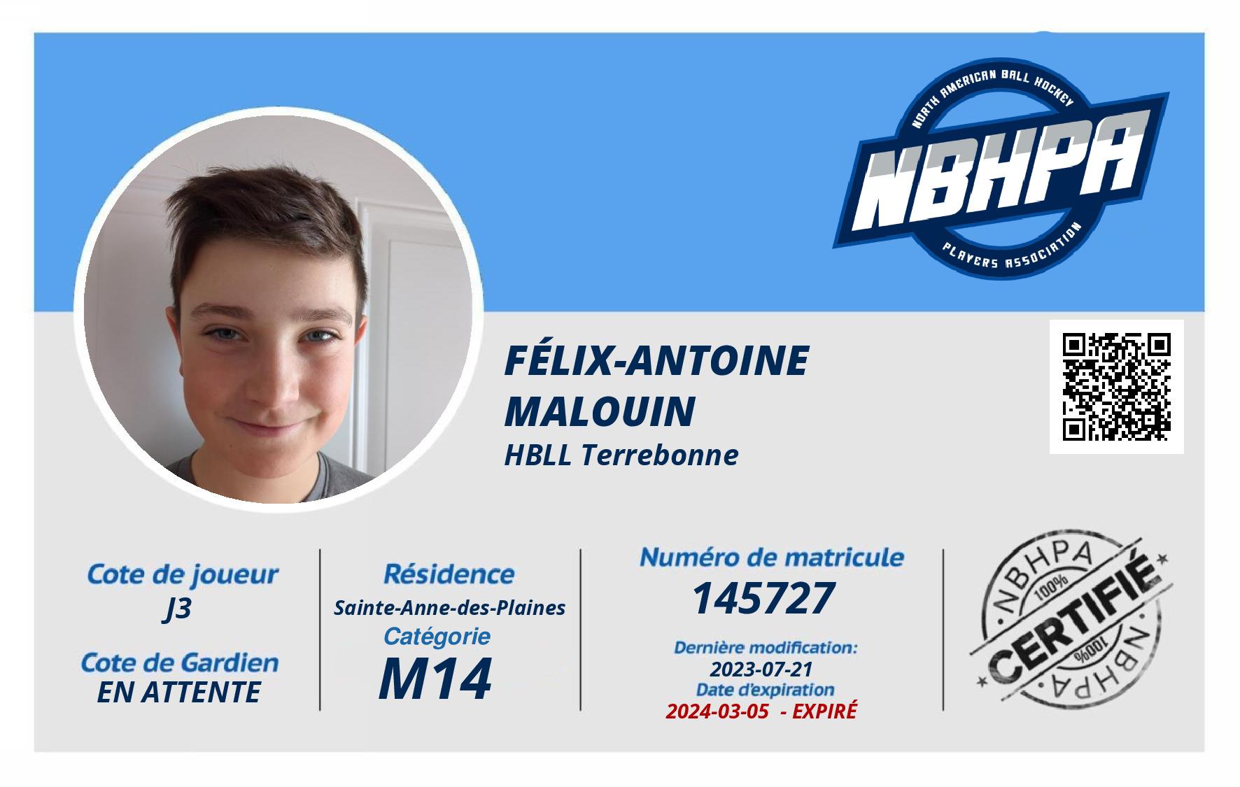 Félix-Antoine  Malouin 