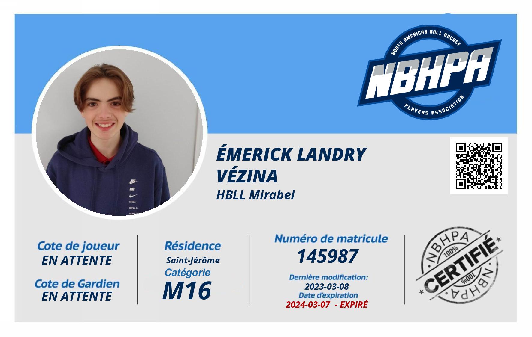 Émerick Landry Vézina