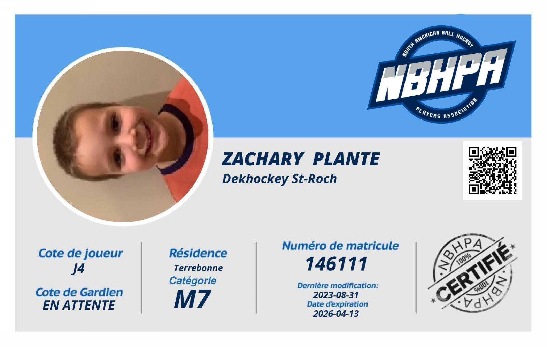 Zachary  Plante