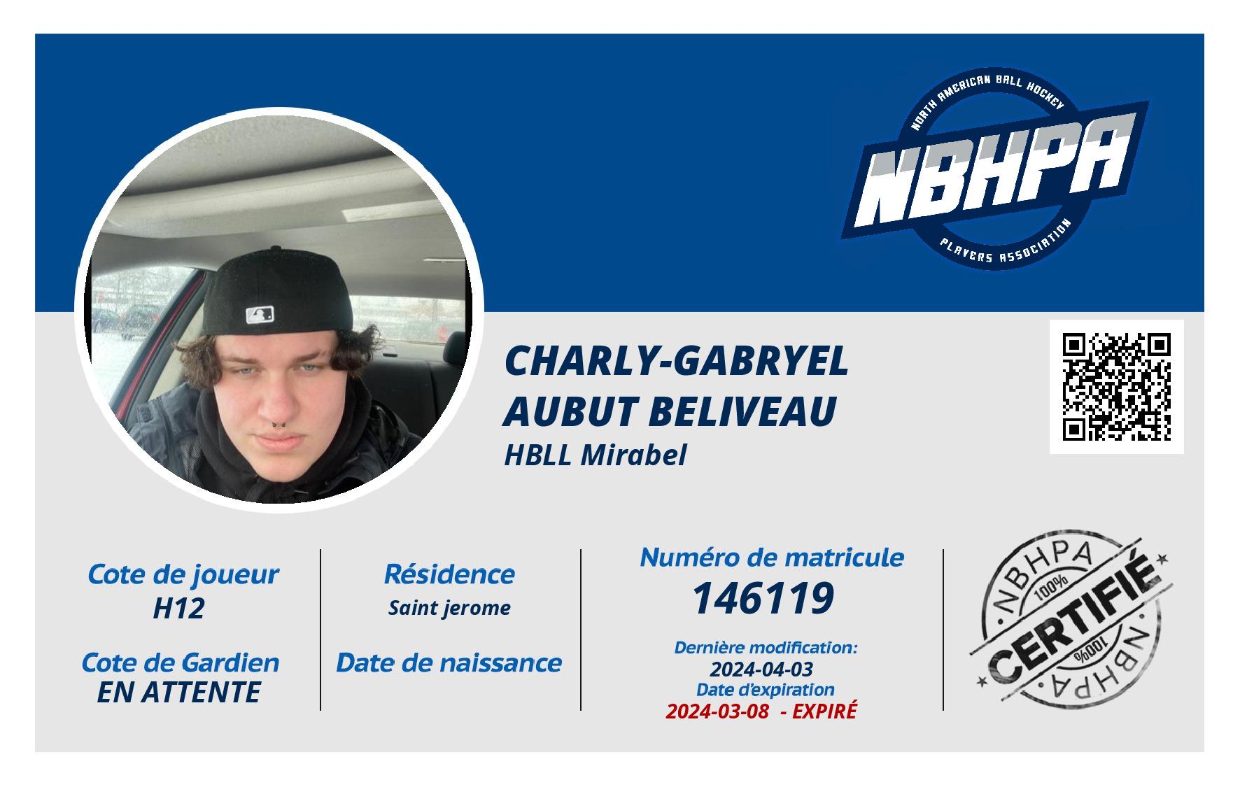 Charly-Gabryel Aubut beliveau 
