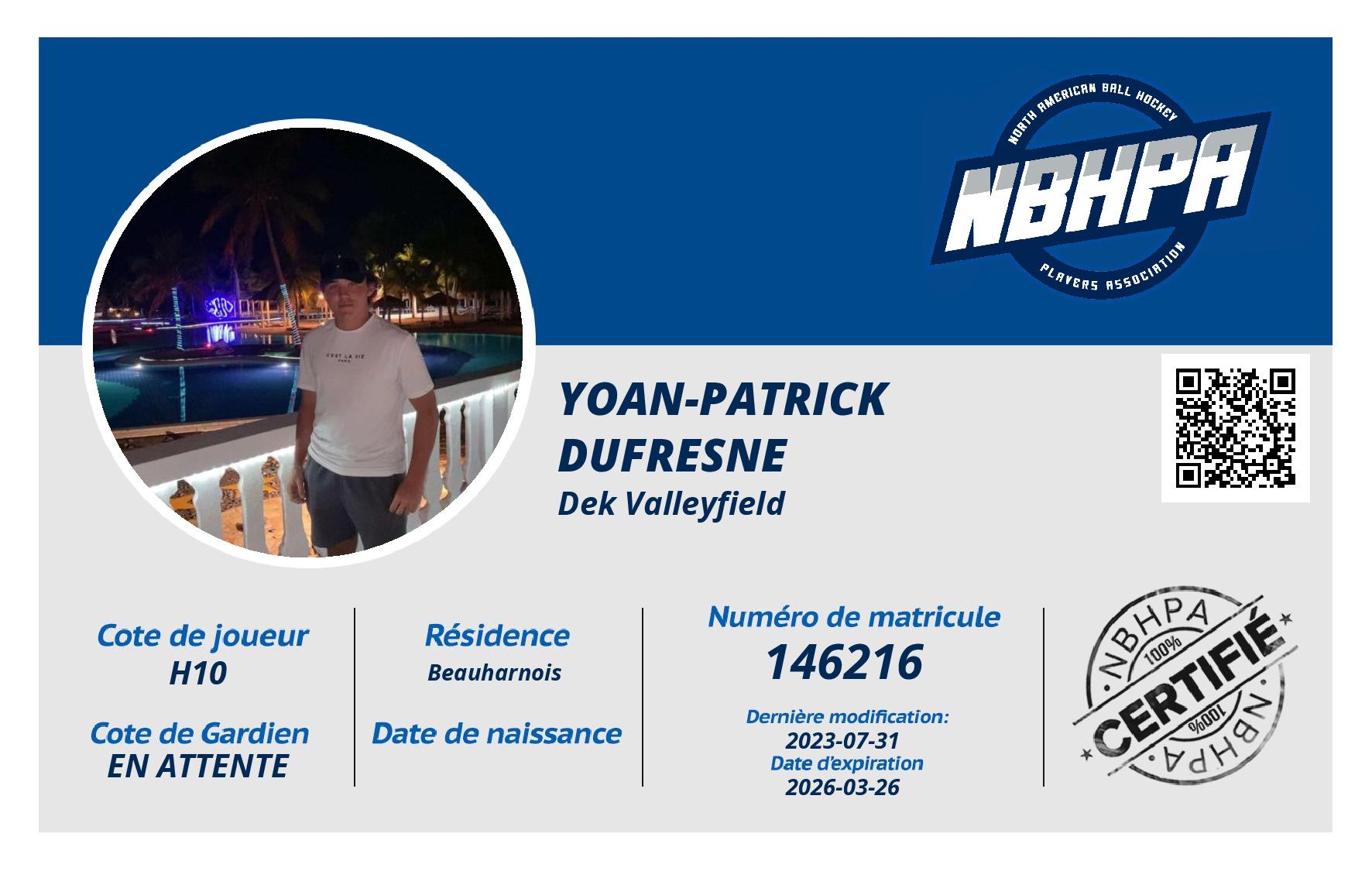 Yoan-Patrick  Dufresne