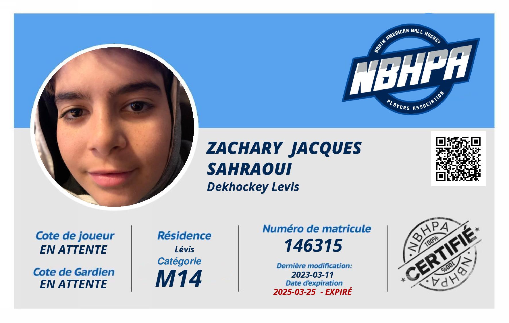 Zachary  Jacques Sahraoui 