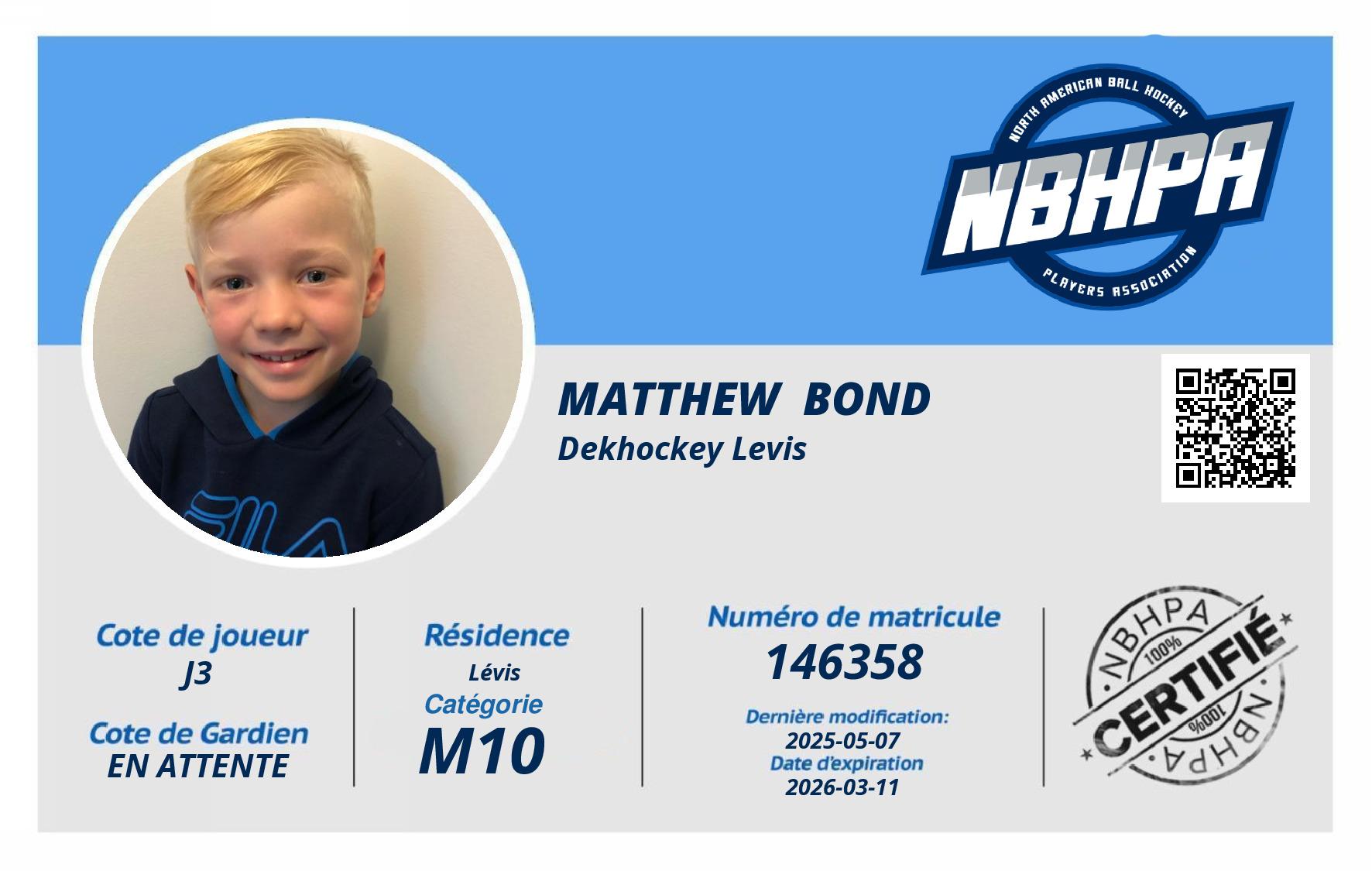 Matthew  Bond