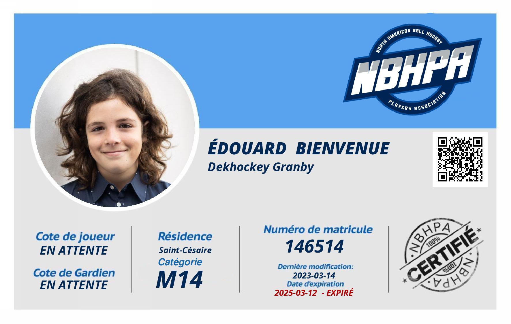 Édouard  Bienvenue