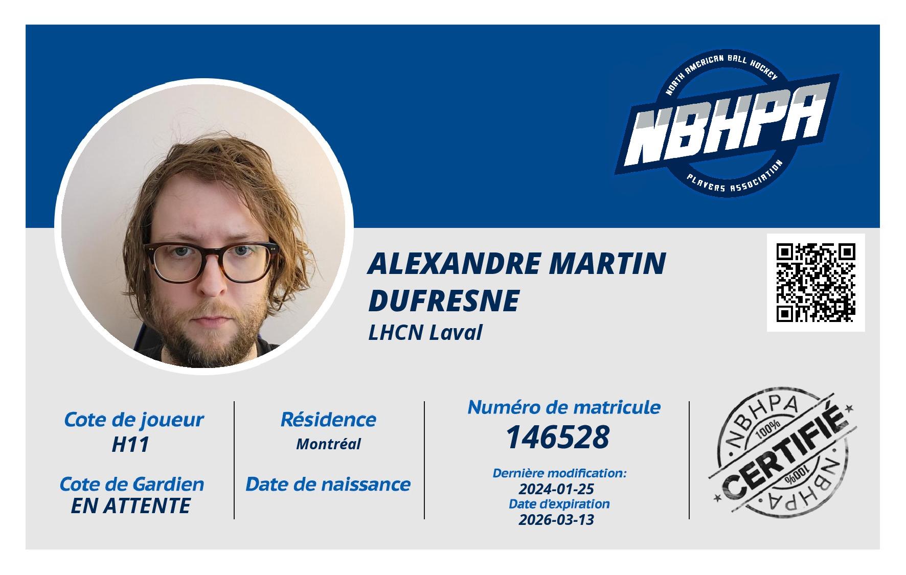 Alexandre Martin Dufresne