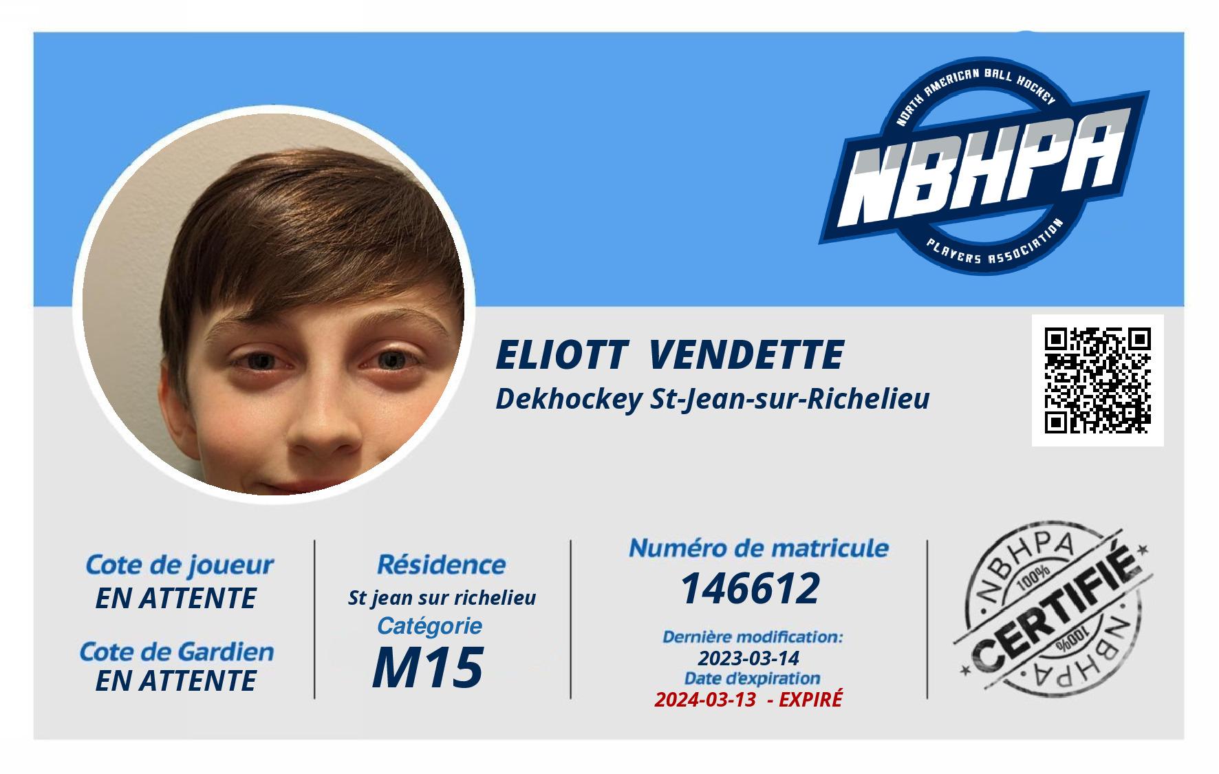 Eliott  Vendette
