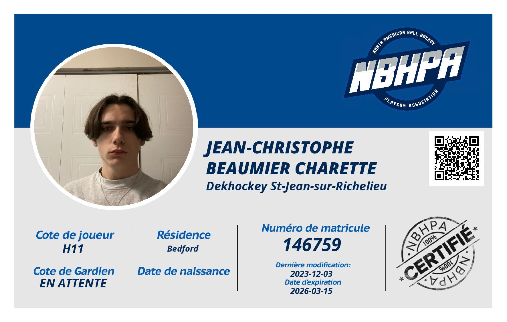 Jean-Christophe Beaumier Charette