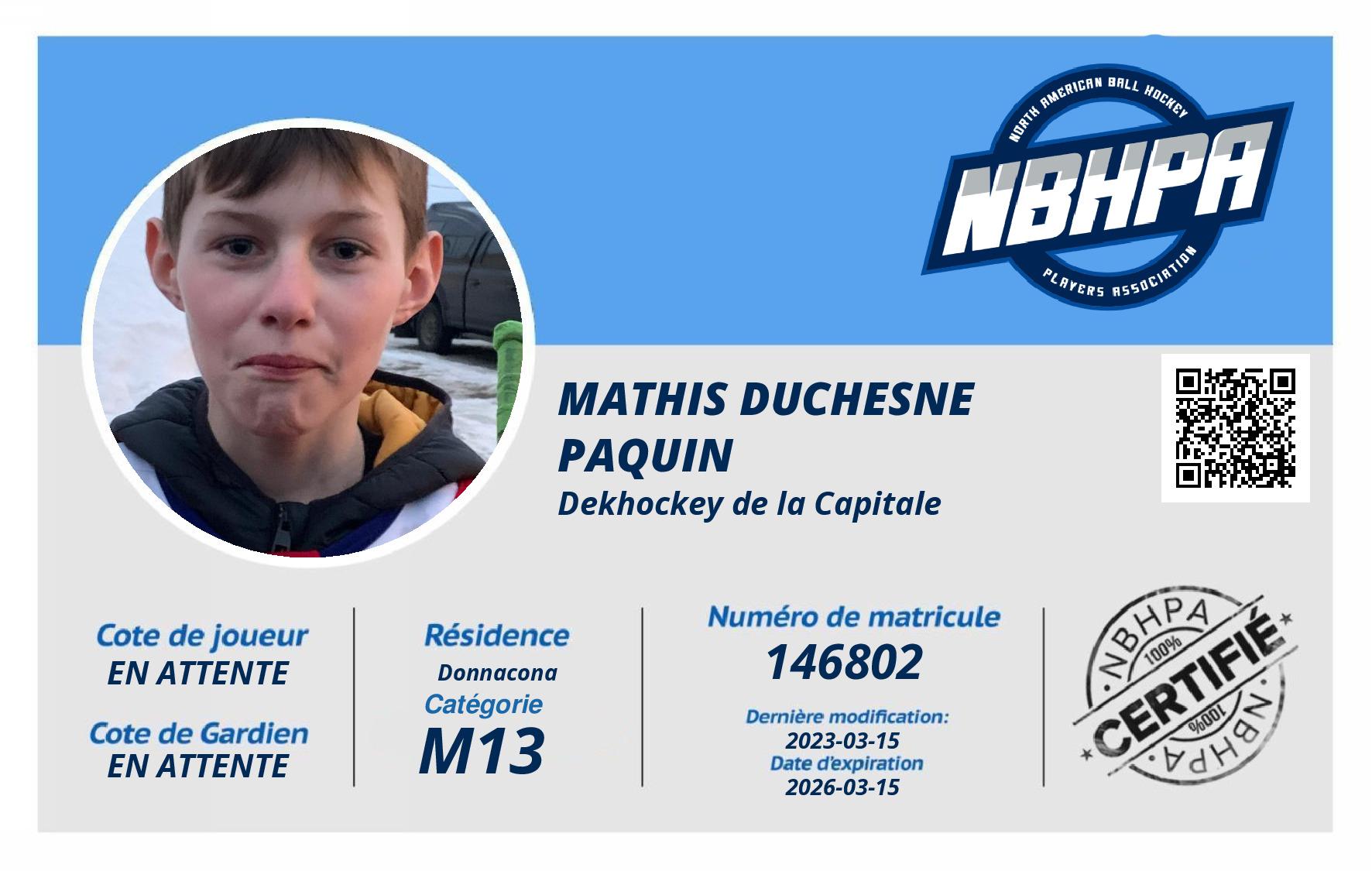Mathis Duchesne Paquin