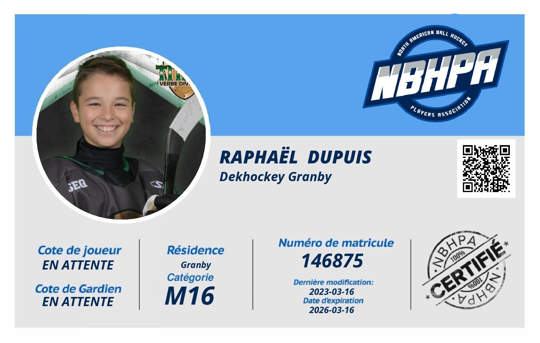 Raphaël  Dupuis