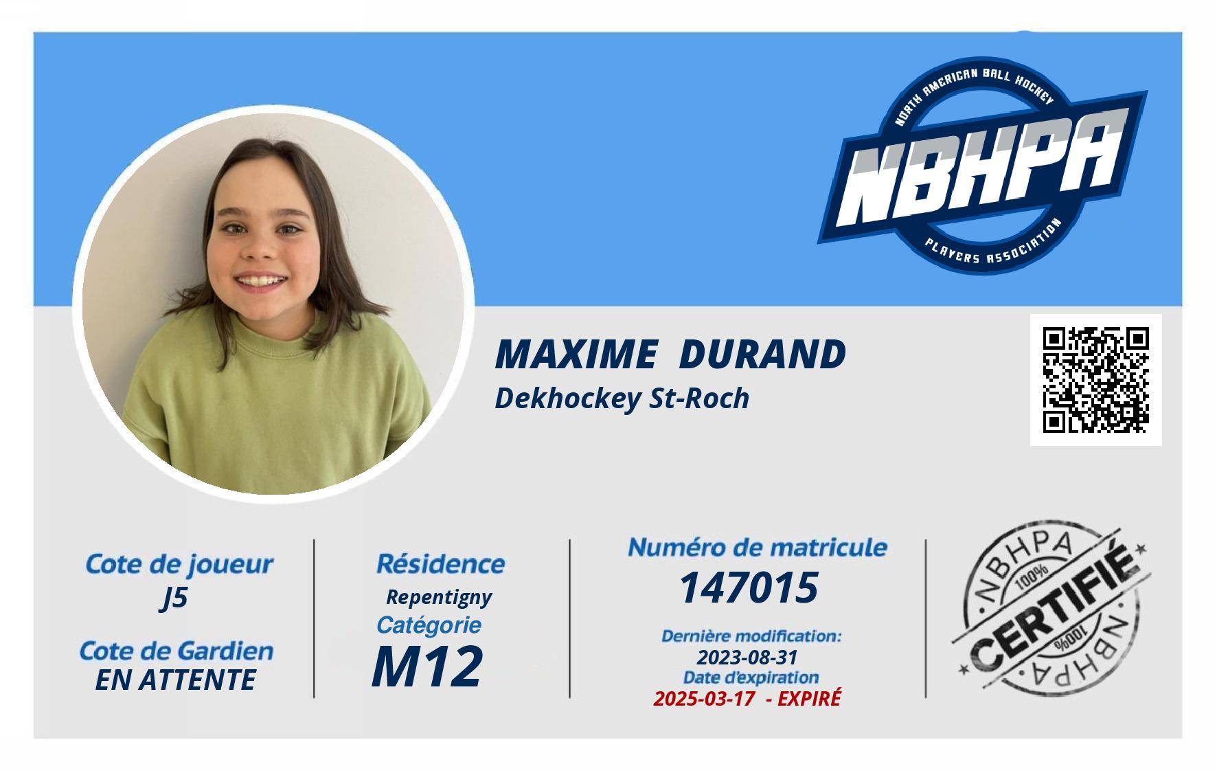 Maxime  Durand