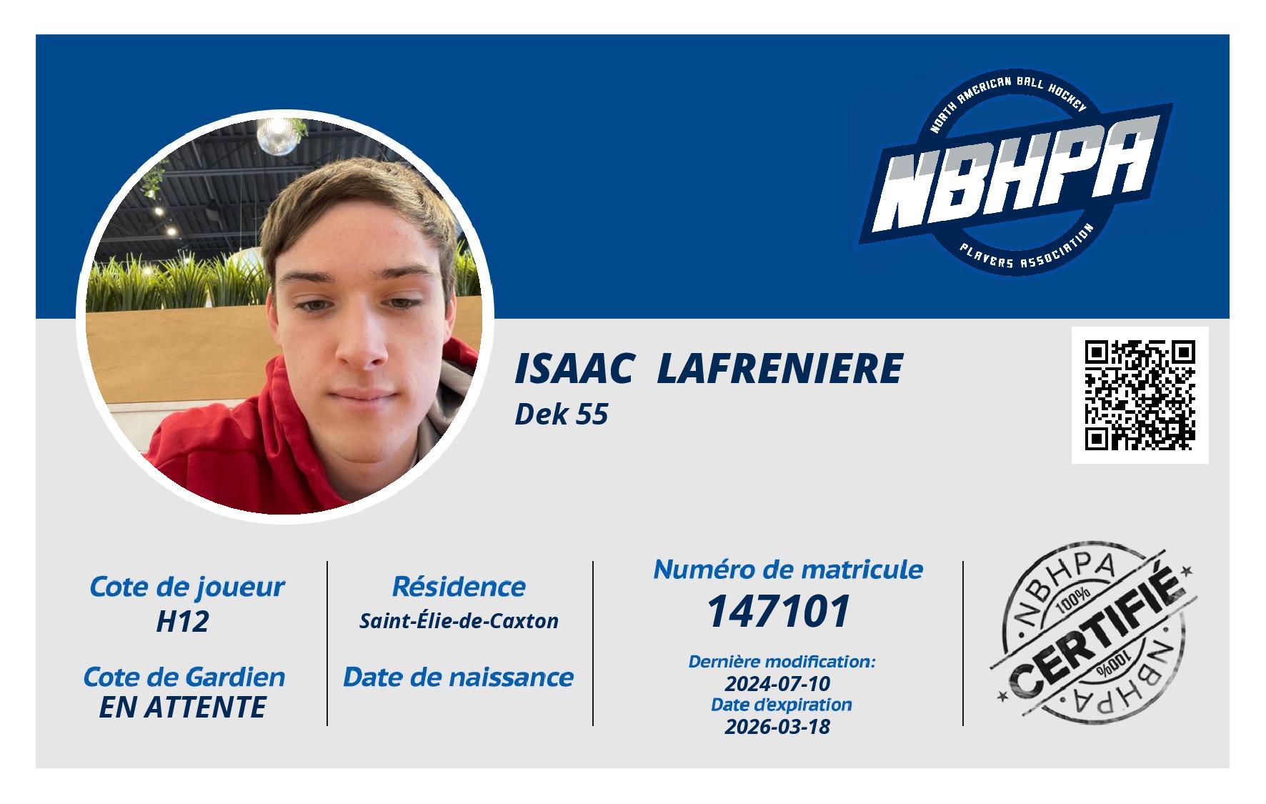 Isaac  Lafreniere 