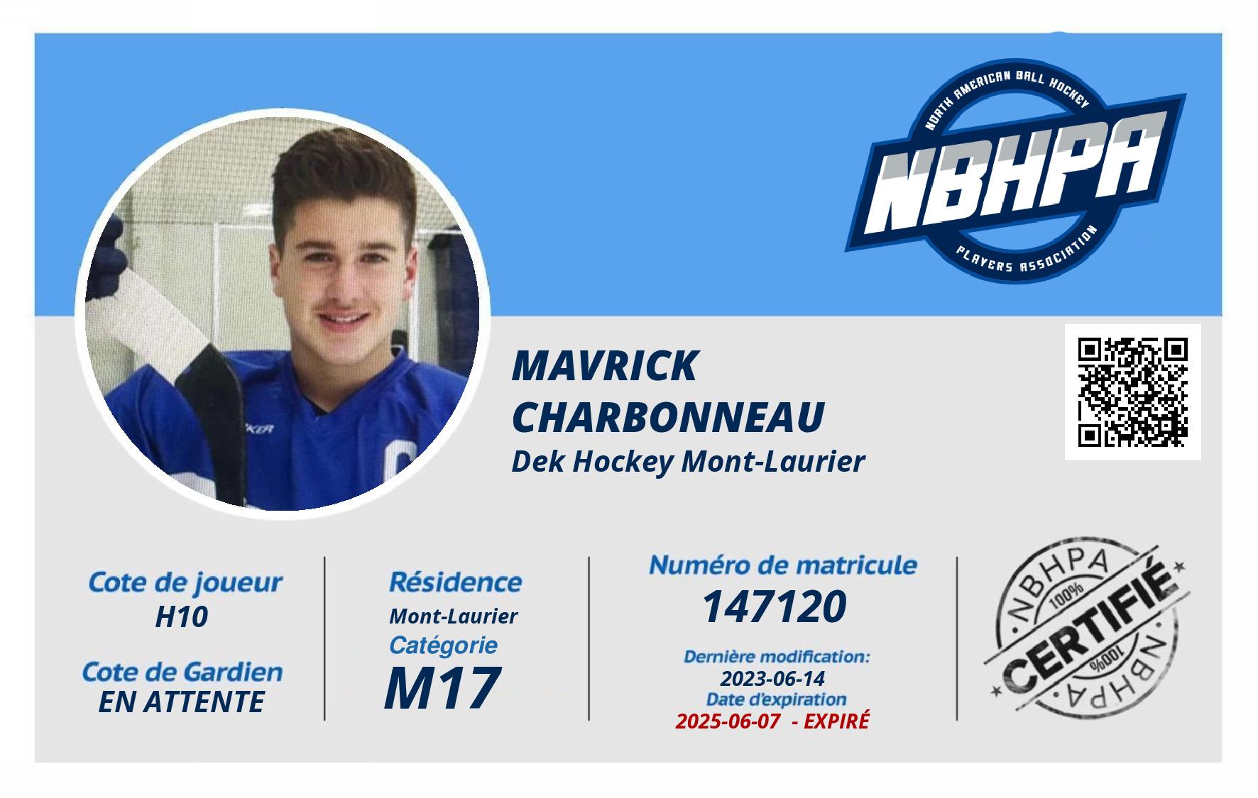 Mavrick  Charbonneau