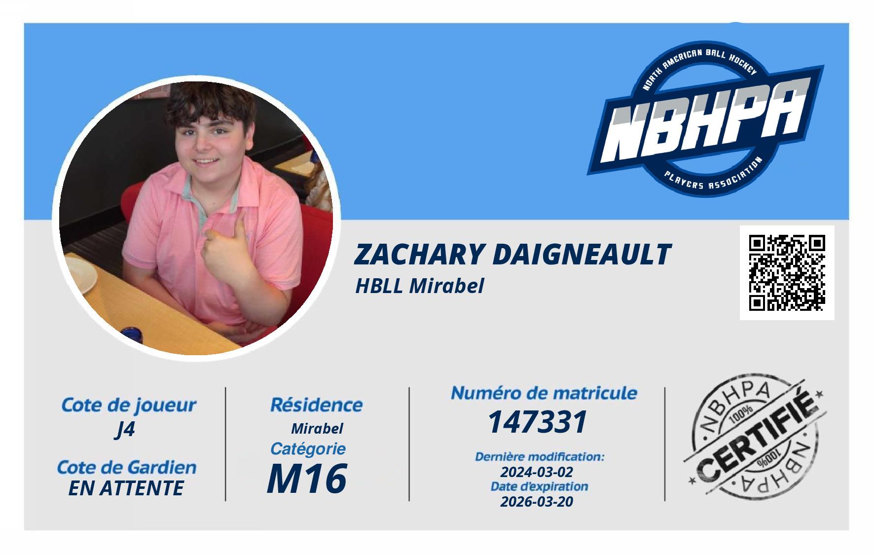 Zachary Daigneault