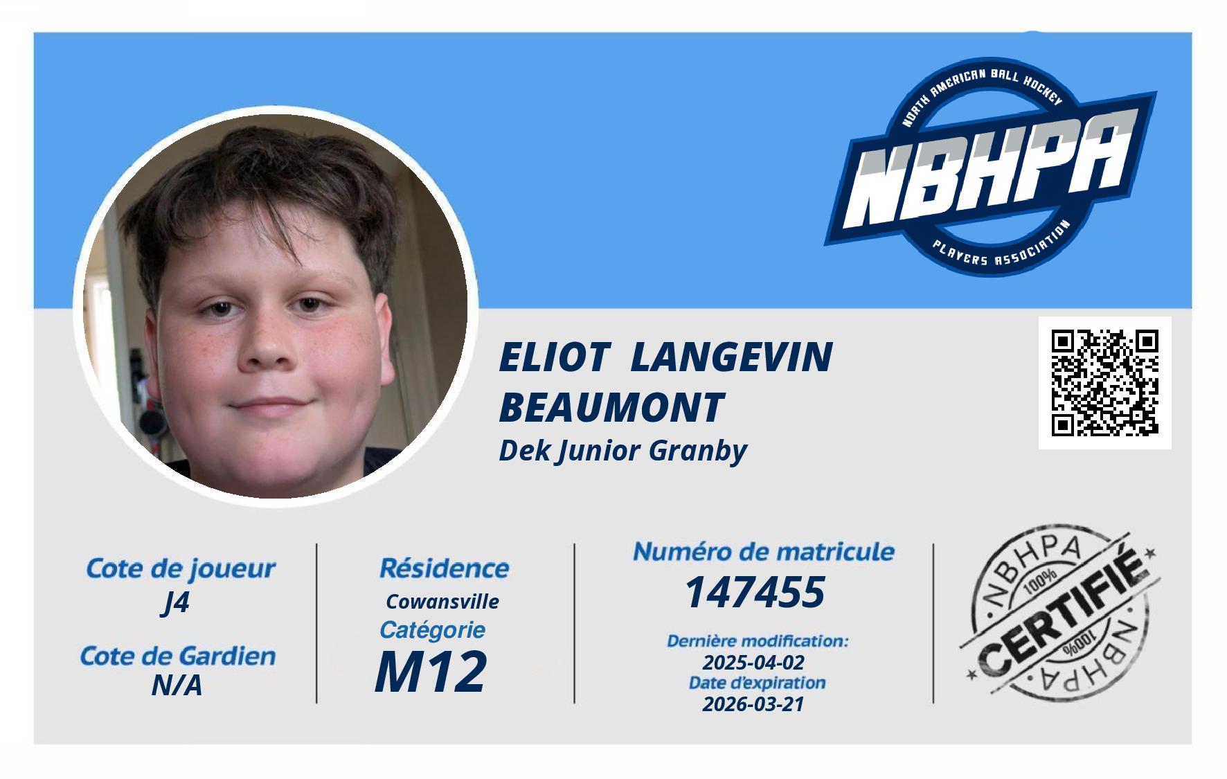 Eliot  Langevin Beaumont 