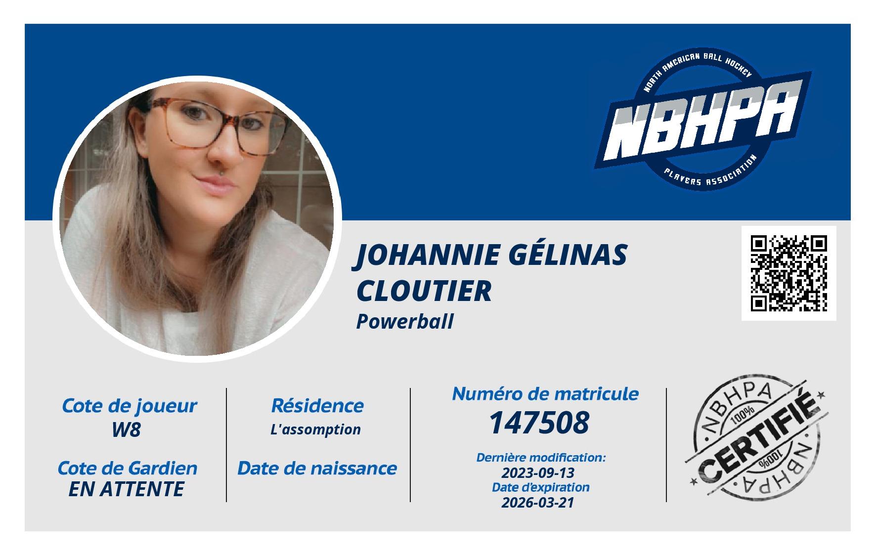 Johannie Gélinas Cloutier