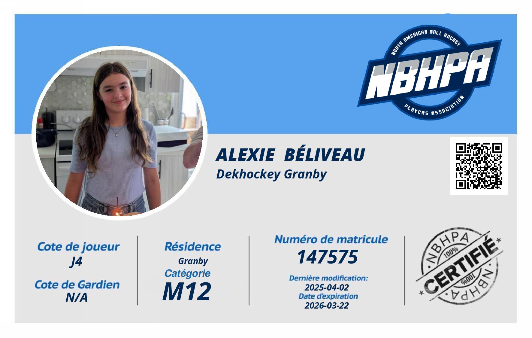 Alexie  Béliveau
