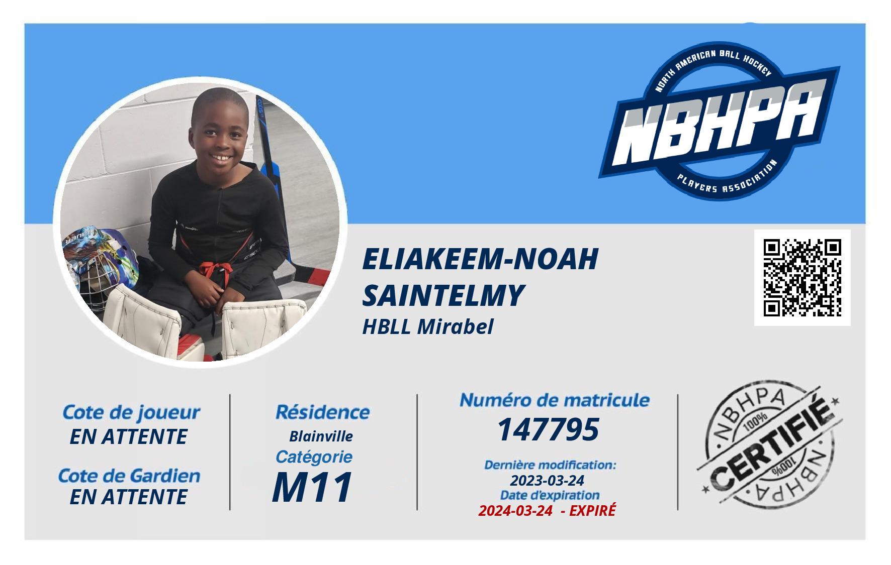 Eliakeem-Noah  Saintelmy 