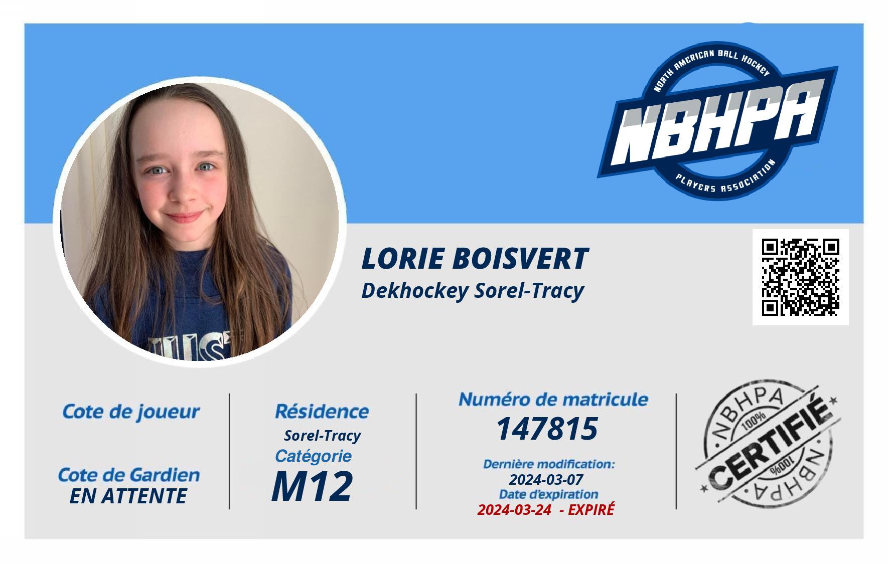 Lorie Boisvert