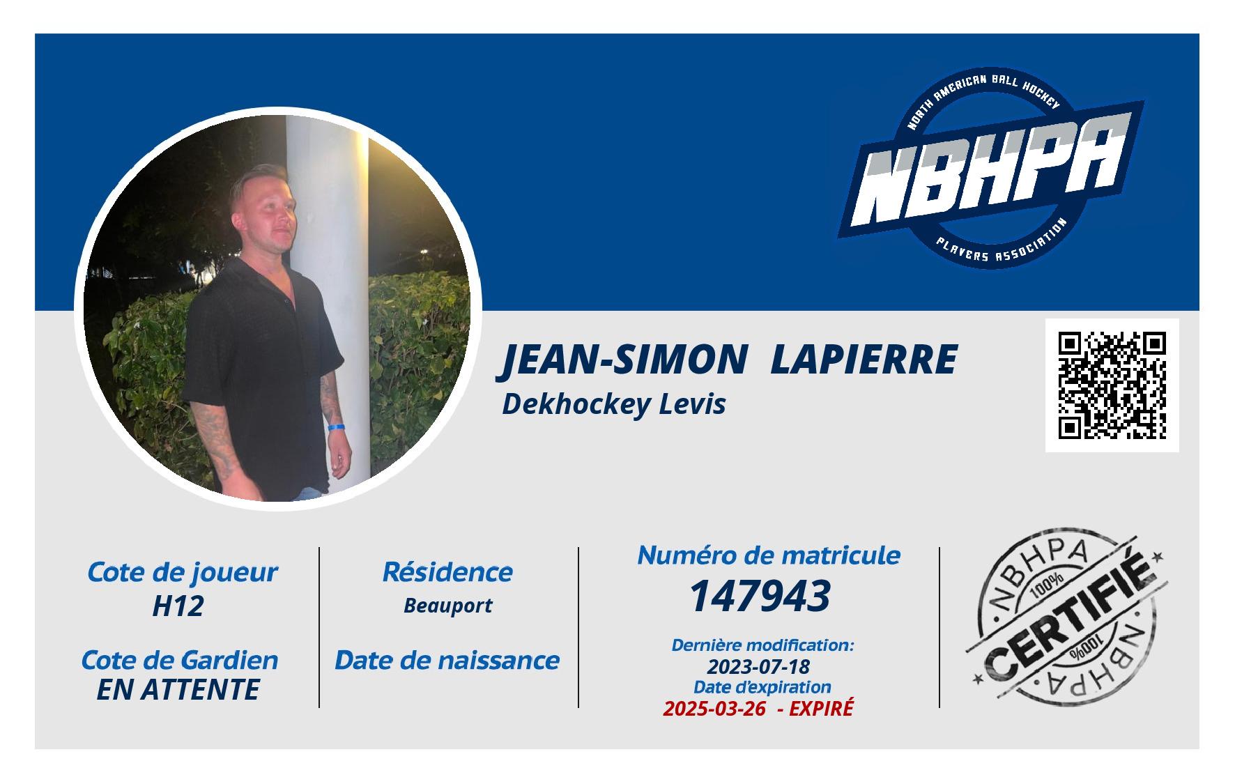 Jean-Simon  Lapierre 