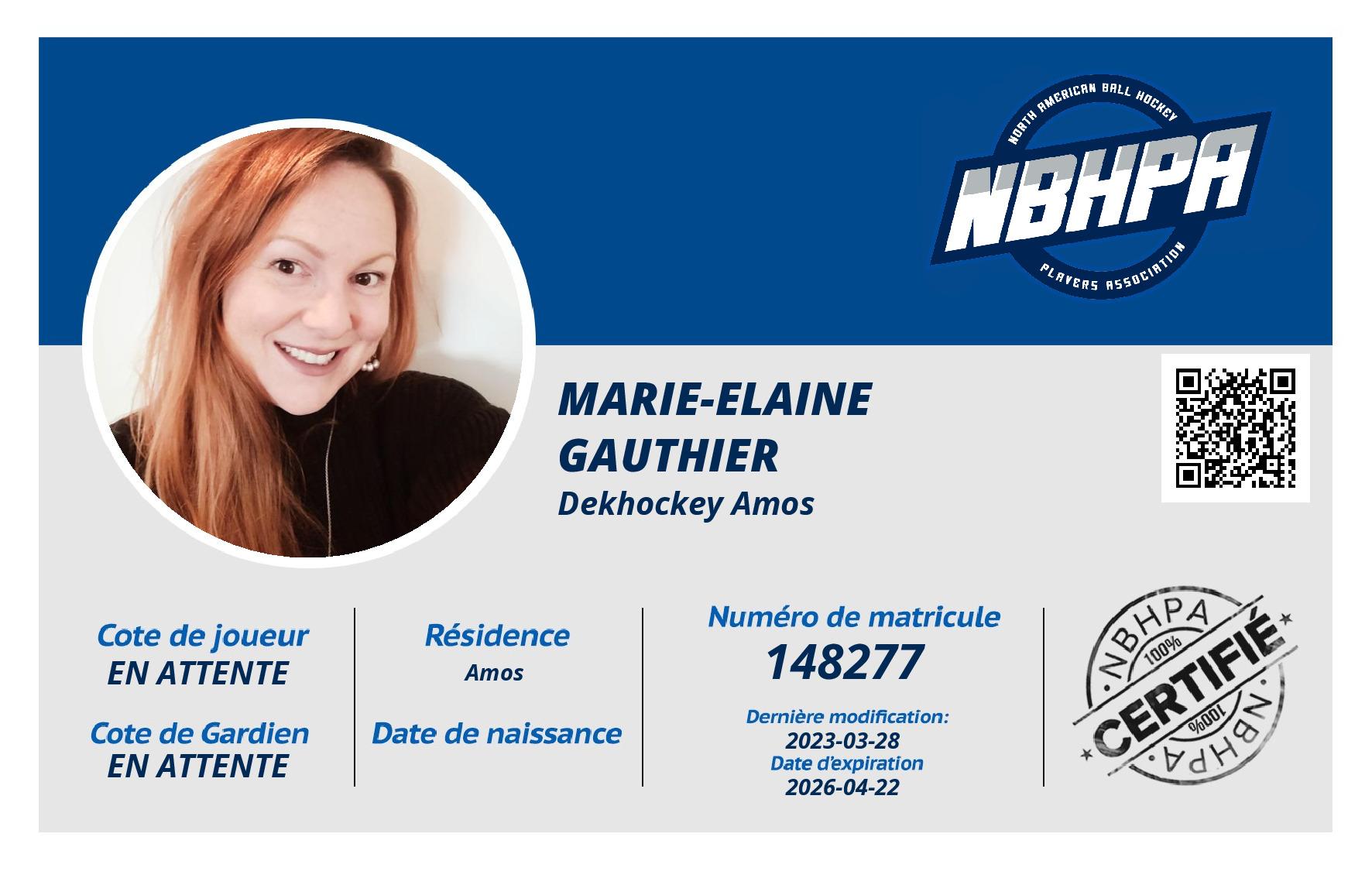 Marie-Elaine  Gauthier 