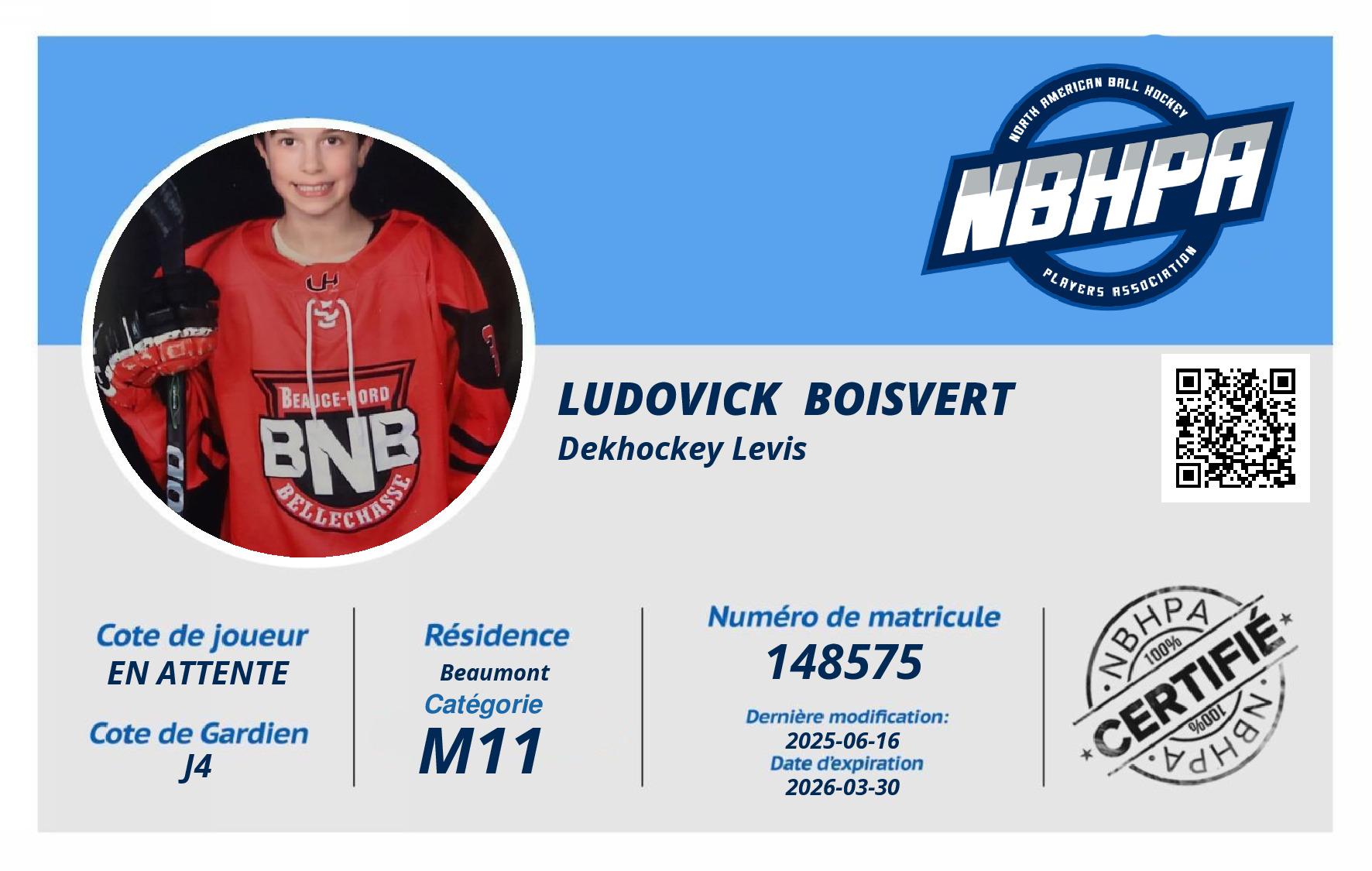Ludovick  Boisvert 