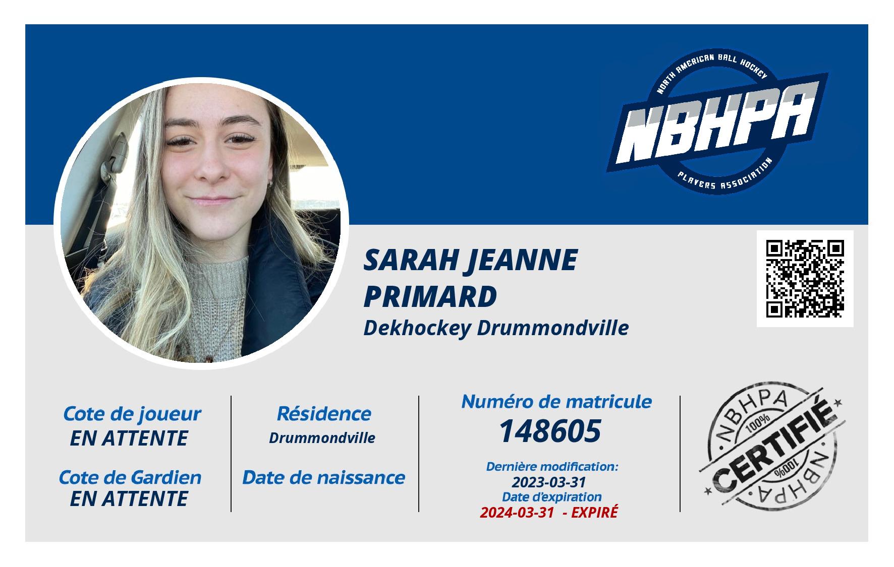 Sarah Jeanne Primard 