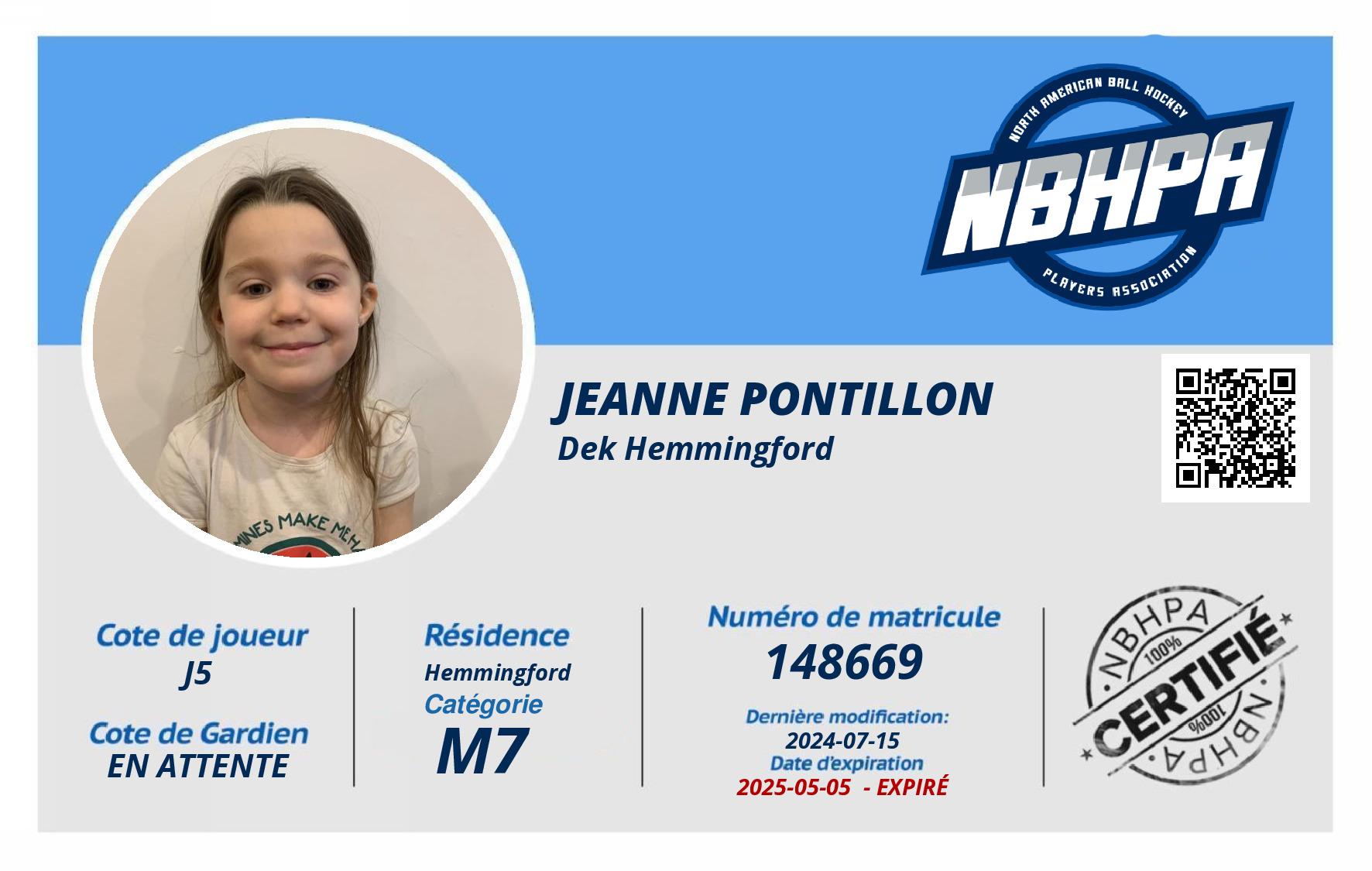 Jeanne Pontillon
