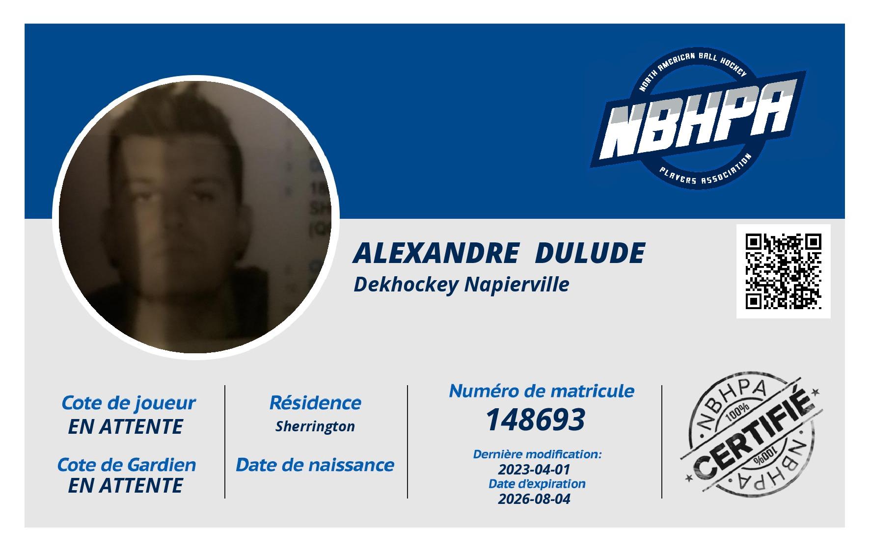 Alexandre  Dulude 