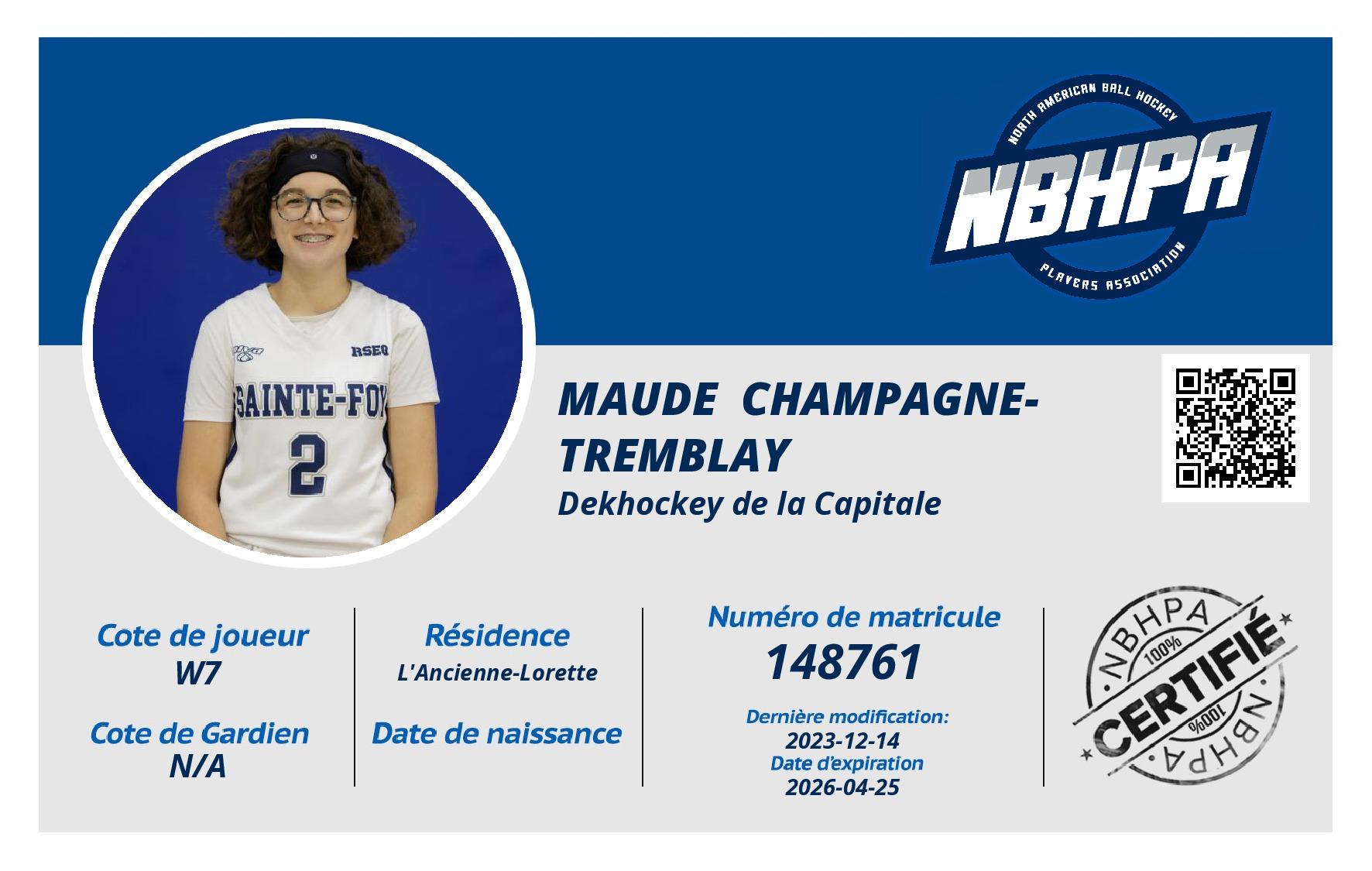 Maude  Champagne-Tremblay