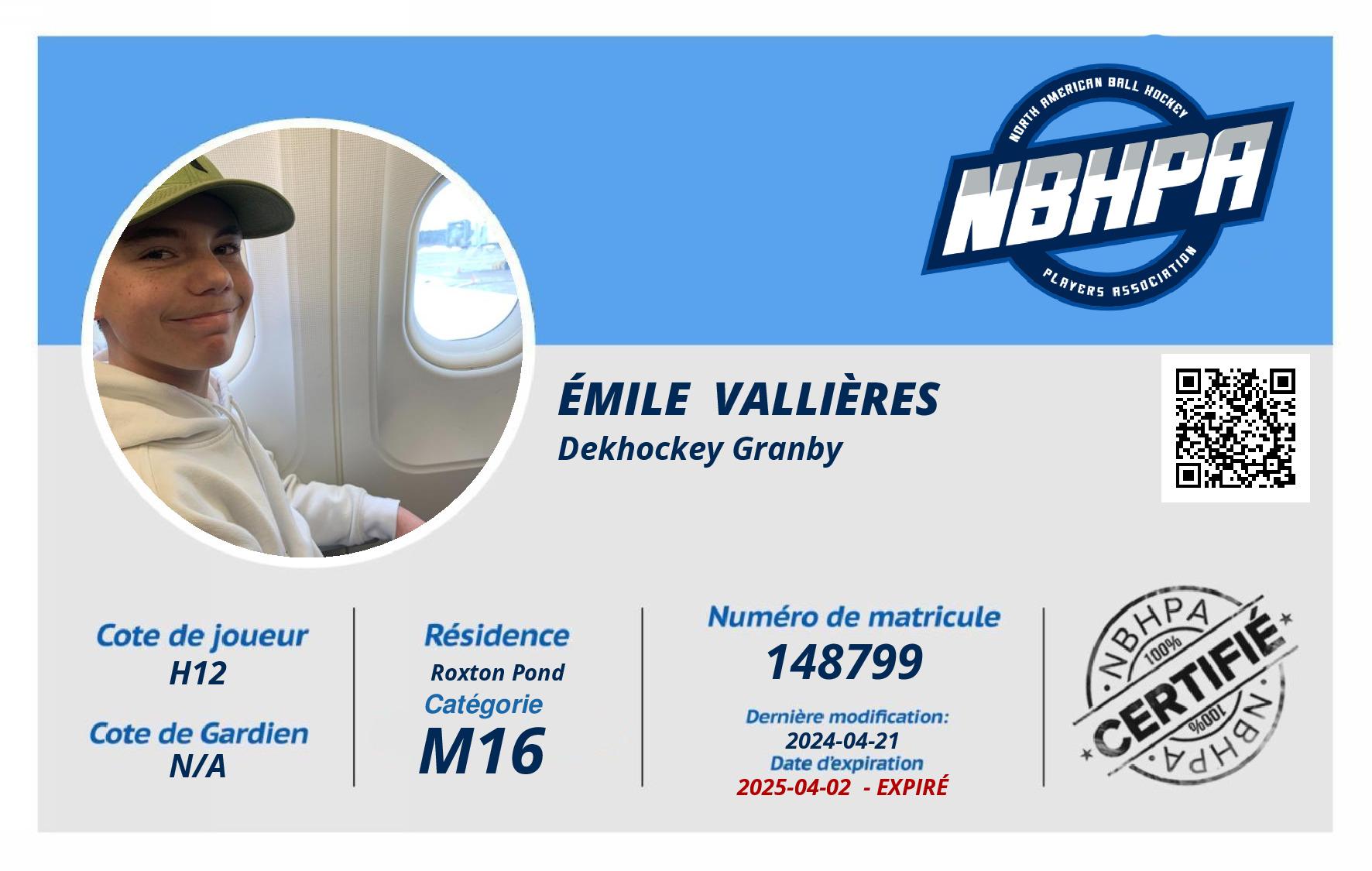 Émile  Vallières