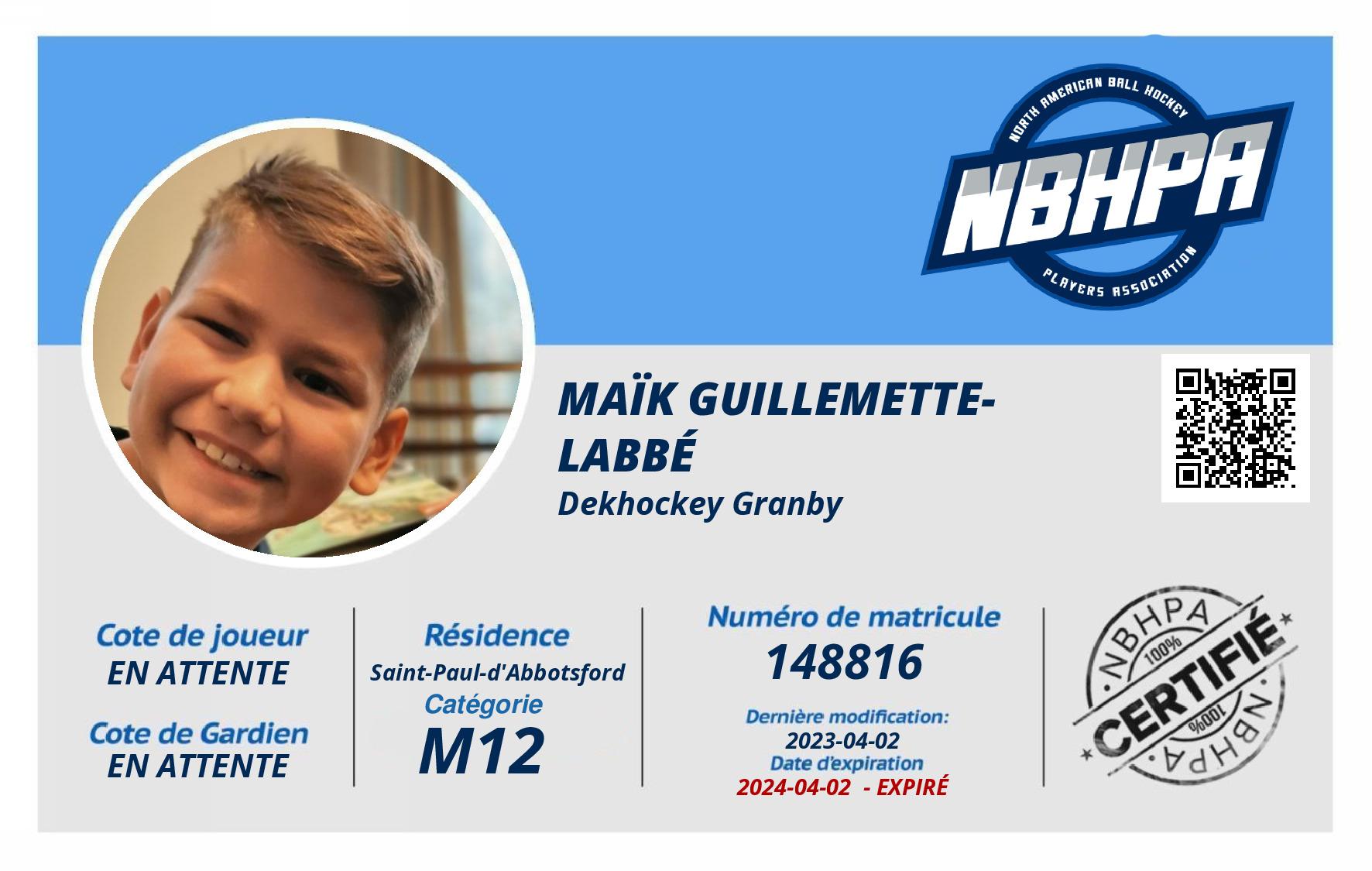 Maïk Guillemette-Labbé 