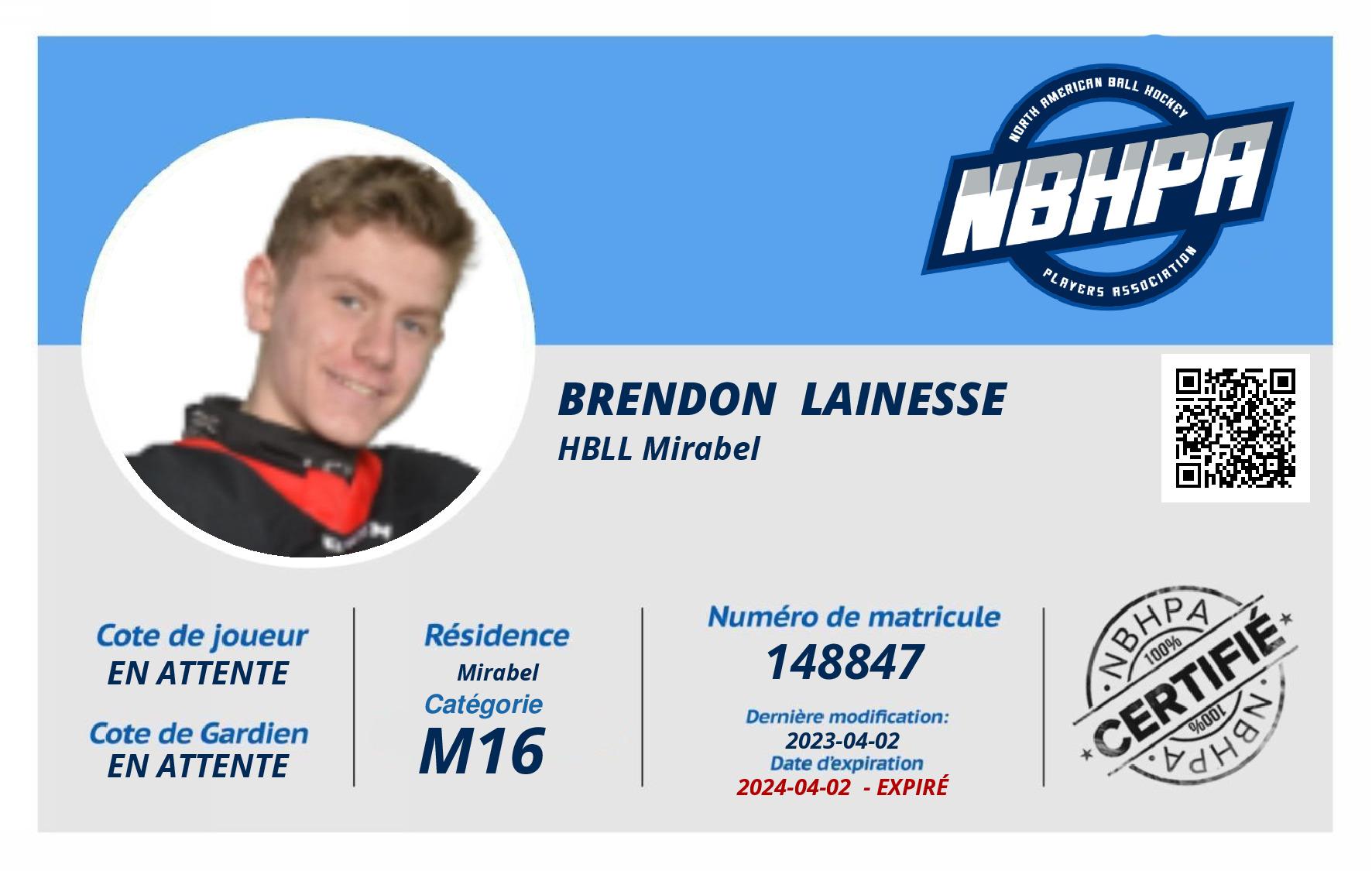 Brendon  Lainesse