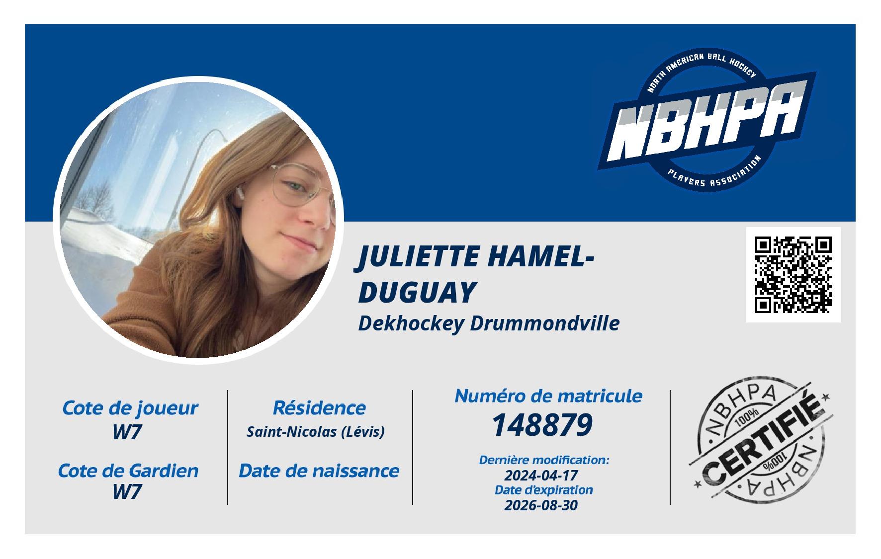 Juliette Hamel-Duguay