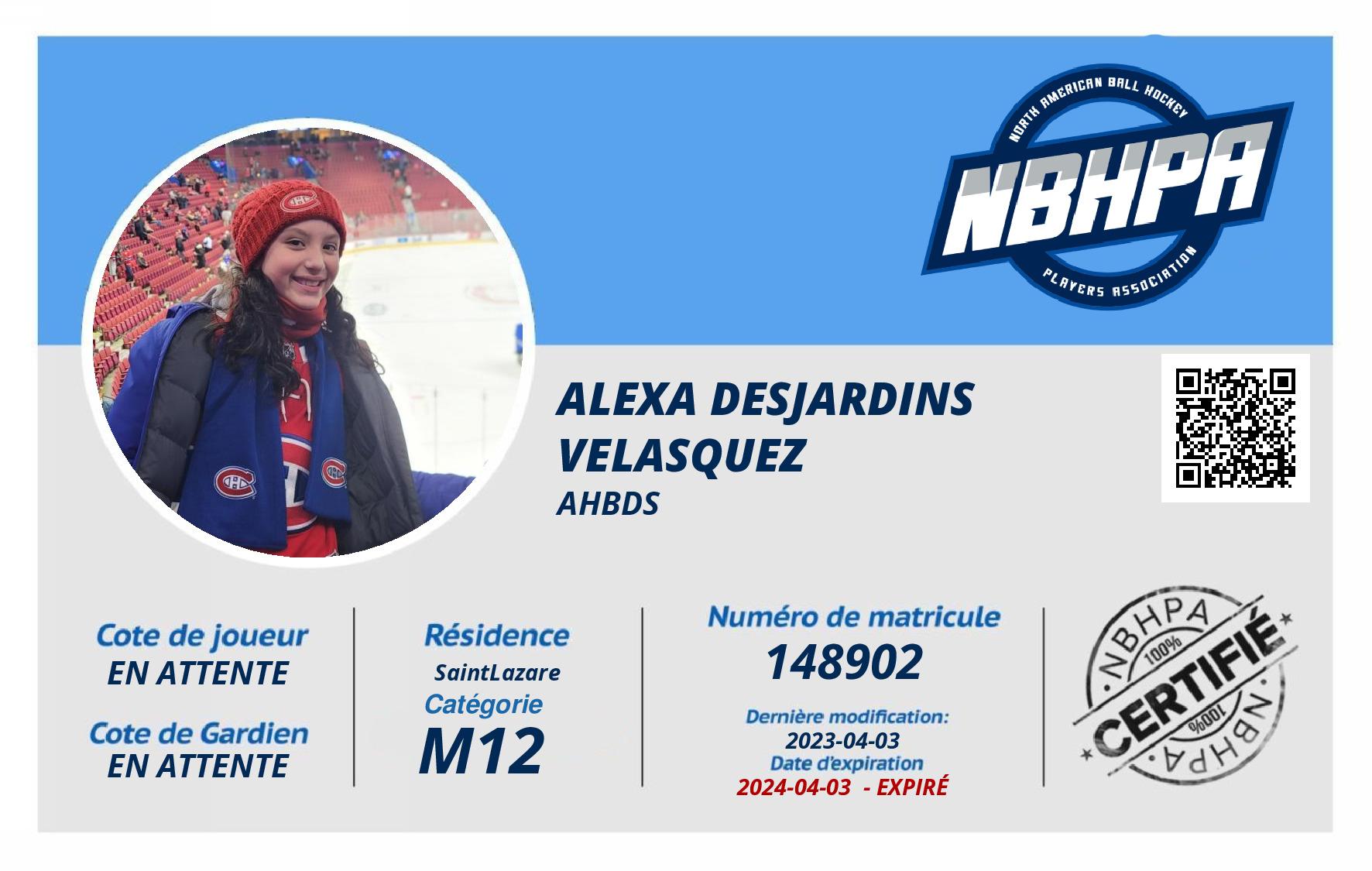 Alexa Desjardins Velasquez