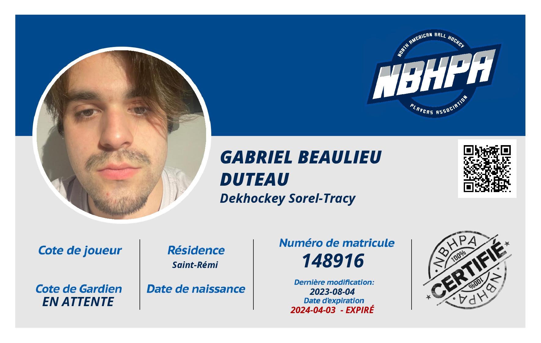 Gabriel Beaulieu Duteau