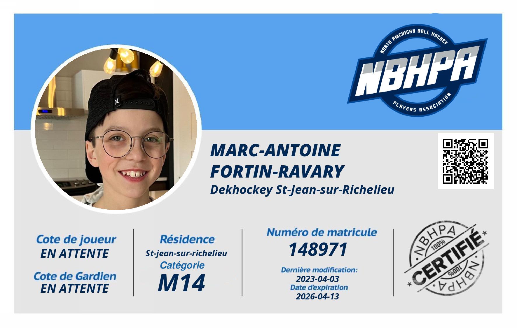 Marc-Antoine  Fortin-Ravary