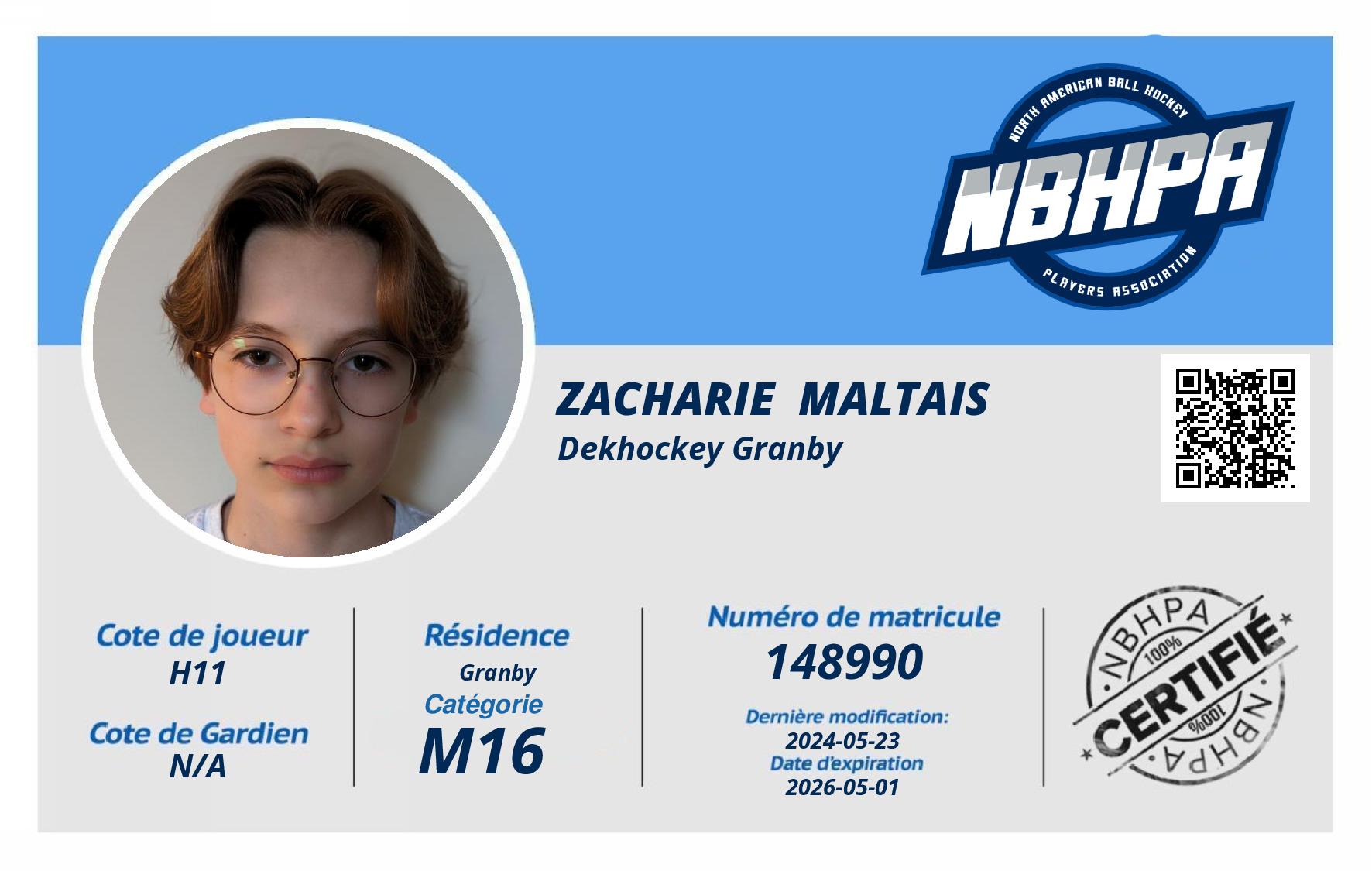 Zacharie  Maltais