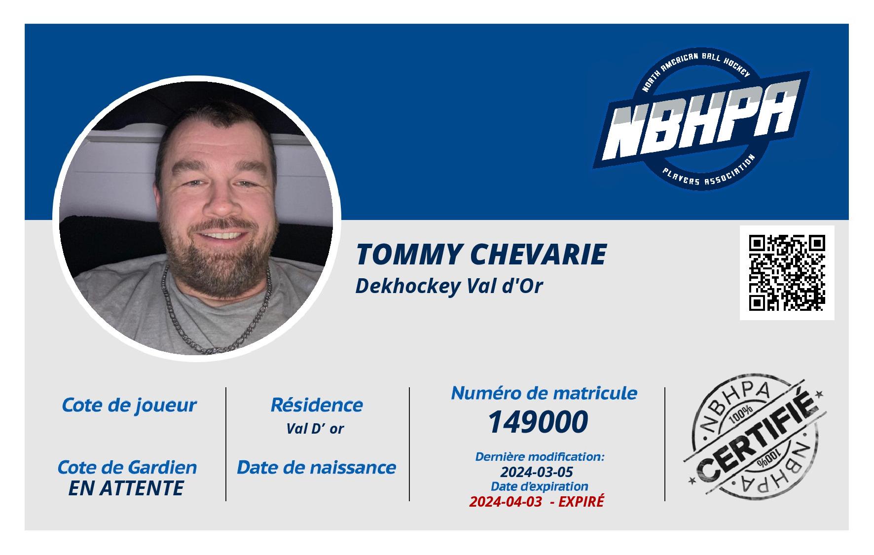 Tommy Chevarie