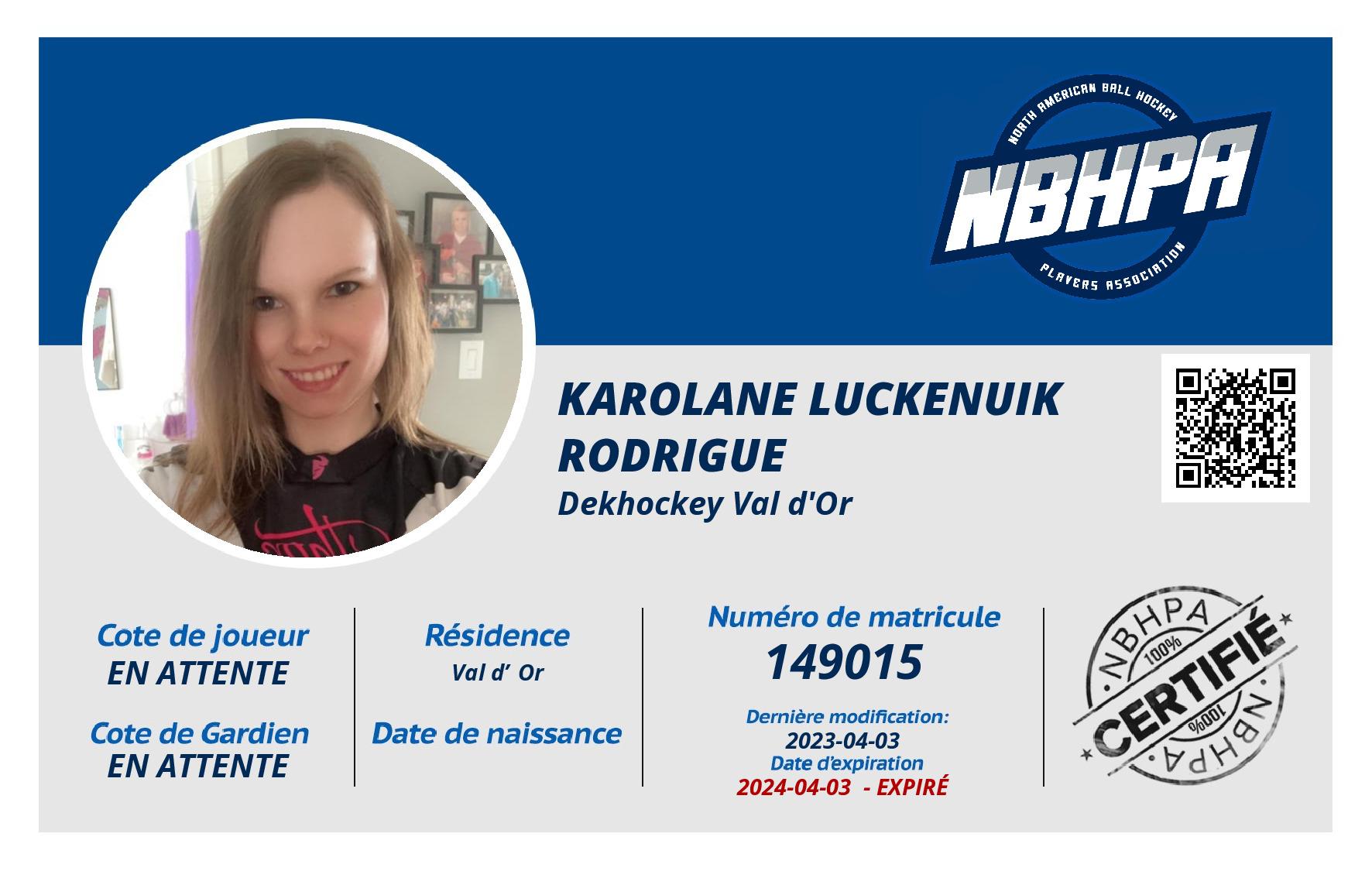 Karolane Luckenuik Rodrigue