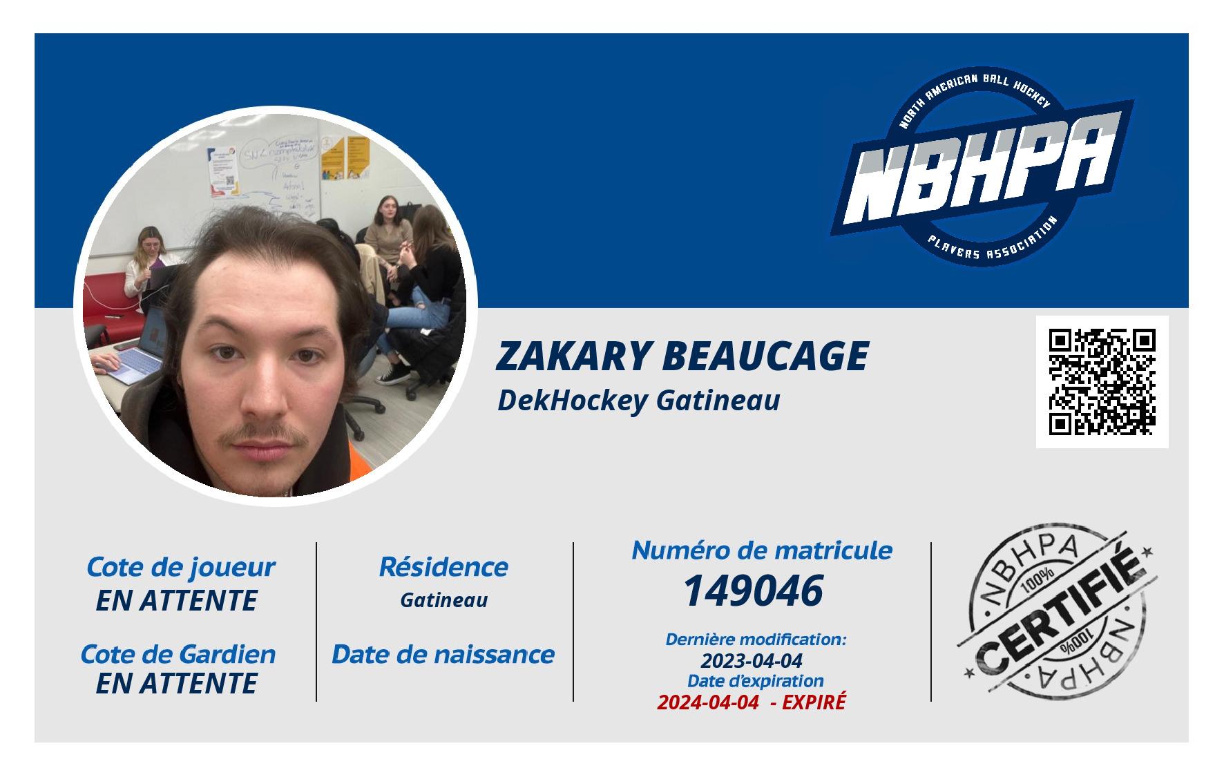 Zakary Beaucage