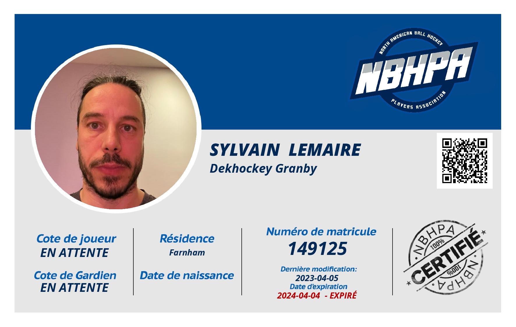 Sylvain  Lemaire