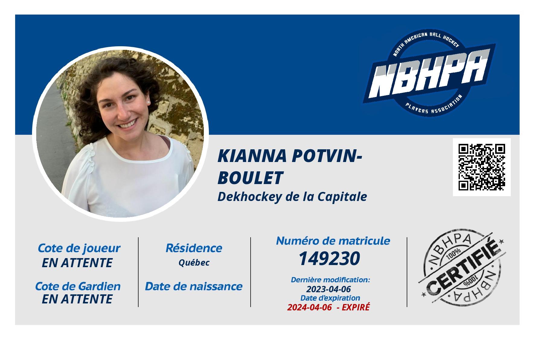 Kianna Potvin-Boulet