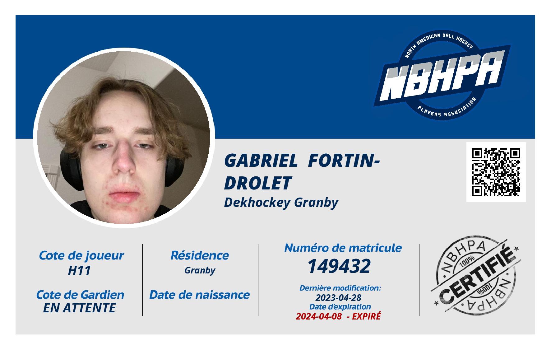 Gabriel  Fortin-Drolet 