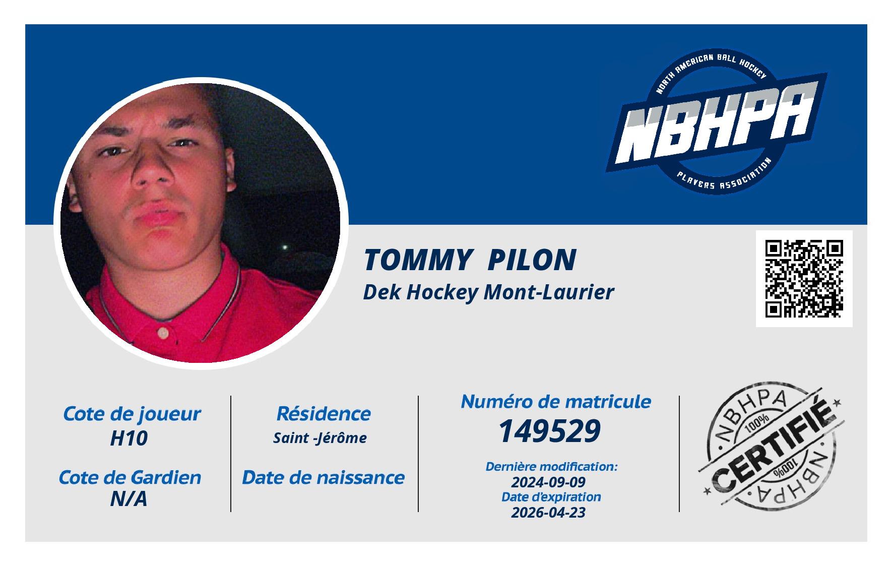 Tommy  Pilon
