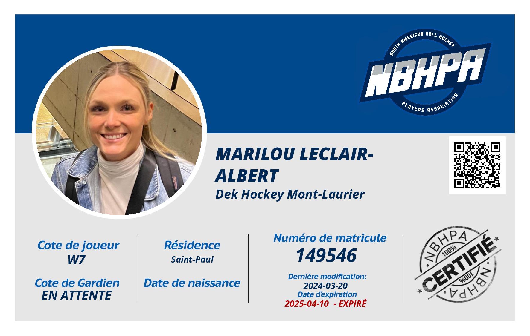 Marilou LeClair-Albert